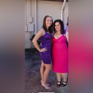 Torrid Hot Pink Flounce Midi Dress - size 14/16 plus size